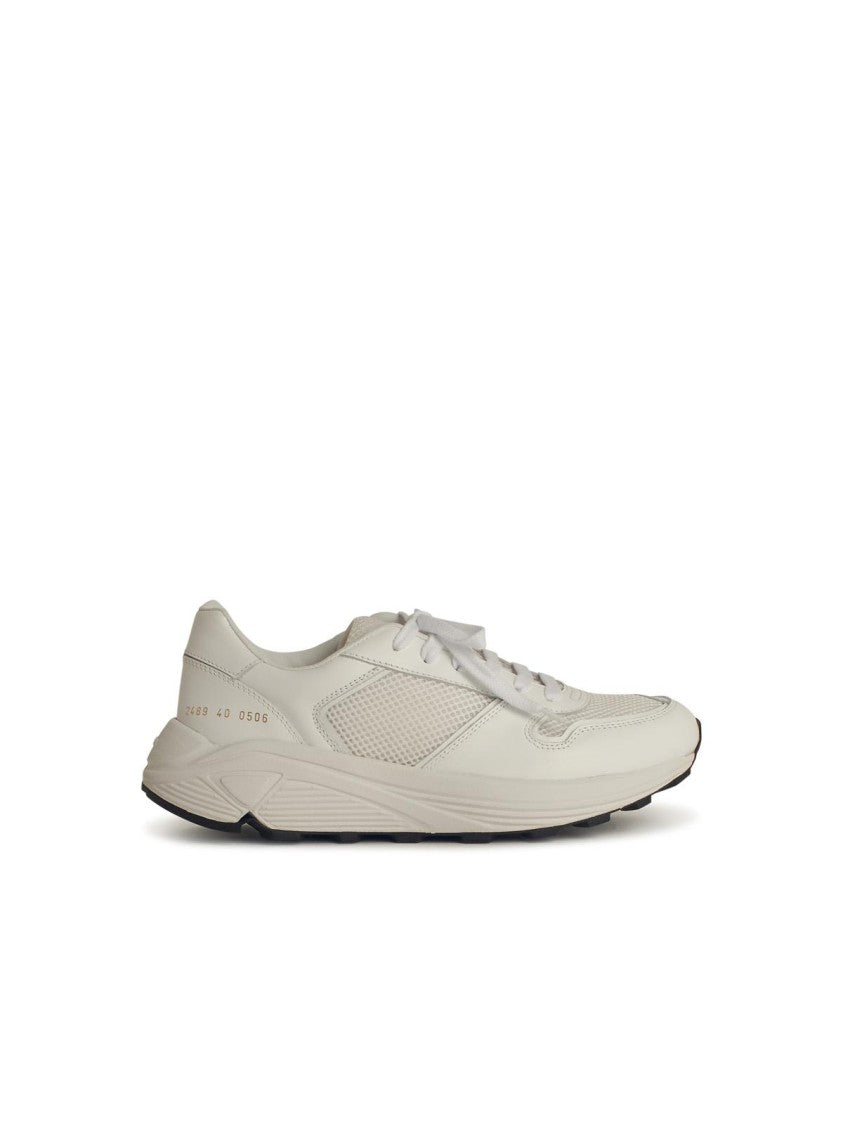 Common Projects Runner' White Leather Blend Sneakers