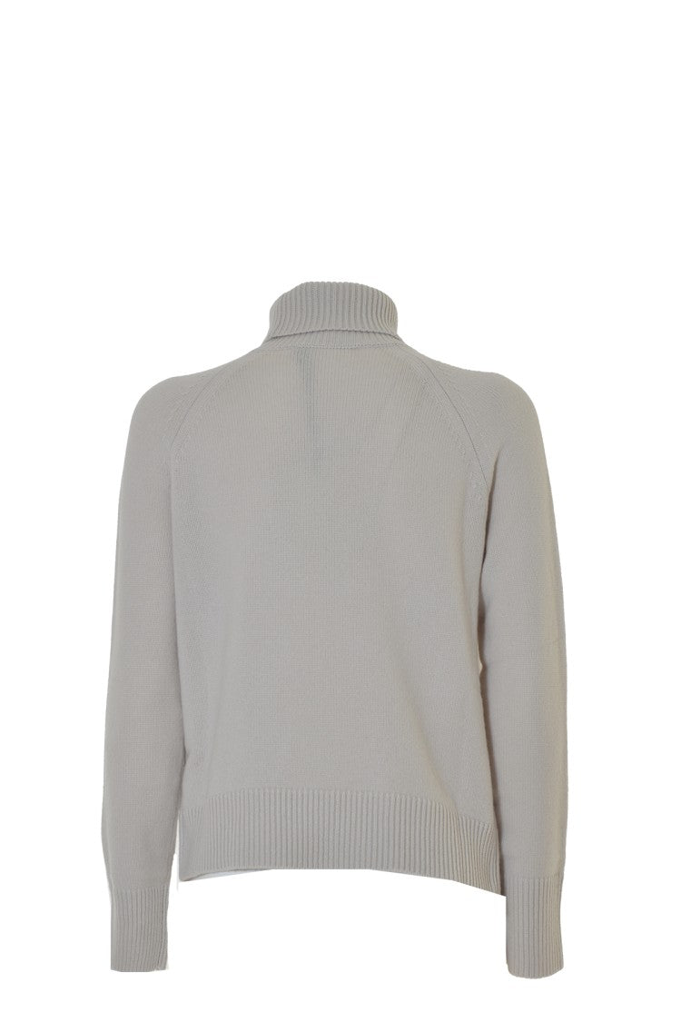 Max Mara Nadar Turtleneck In Beige Cashmere And Wool