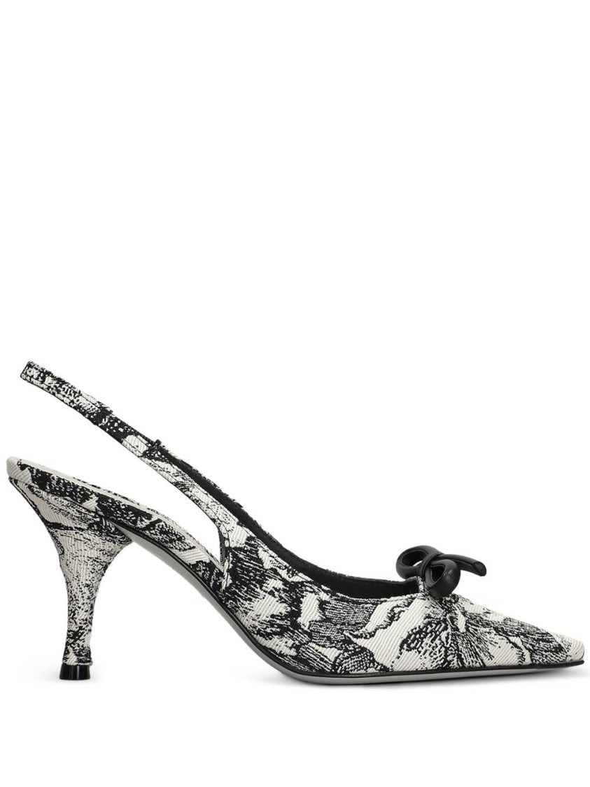 Roberto Festa Black Pointed Toe Stiletto Slingback