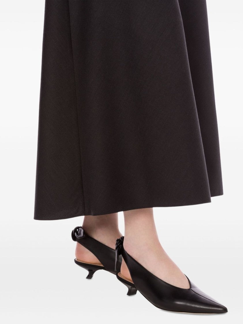 Alberta Ferretti High-Waisted Midi Skirt In Structured Fabric