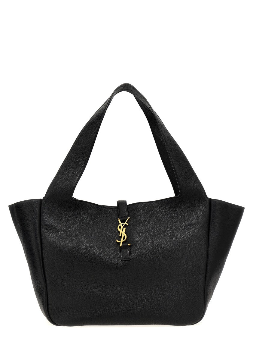 Saint Laurent Structured Deer Leather Shopping Bag With Suede Lining