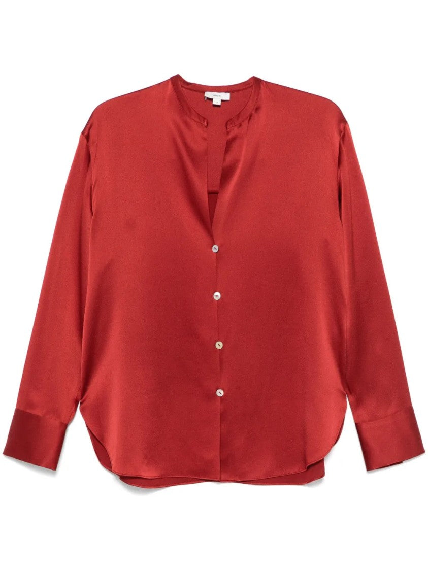 Vince Band Collar L/S Blouse