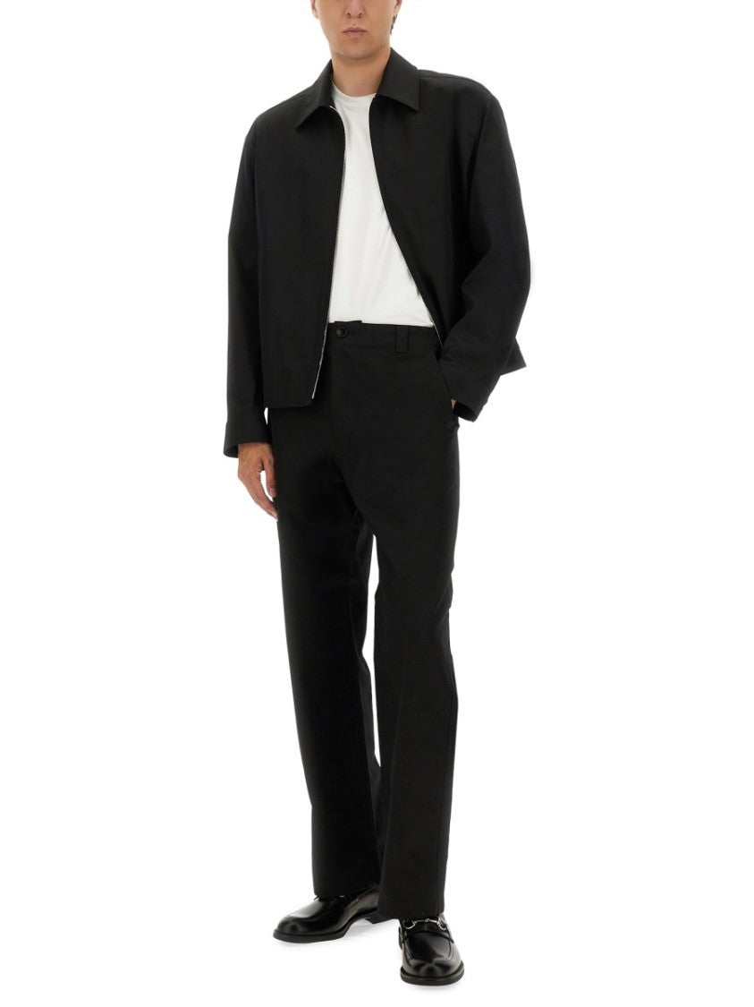 Gucci Straight-Leg Pants With Classic Waistband And Web Detail