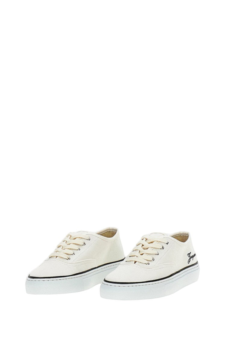 Jacquemus White Le Féfé Canvas Sneakers