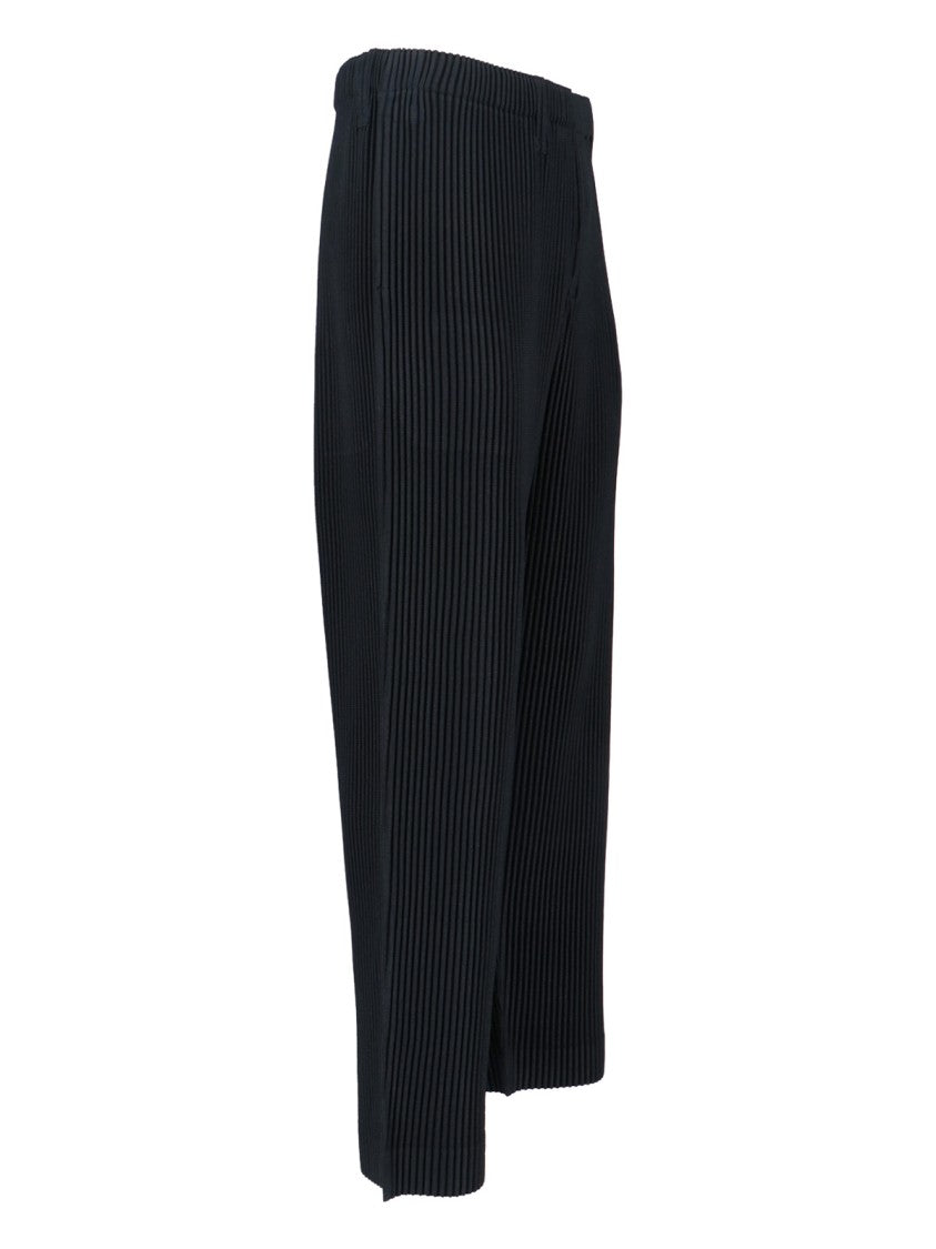 Homme Plissé Issey Miyake Straight-Leg Trousers With Minimalist Design And Clean Silhouette