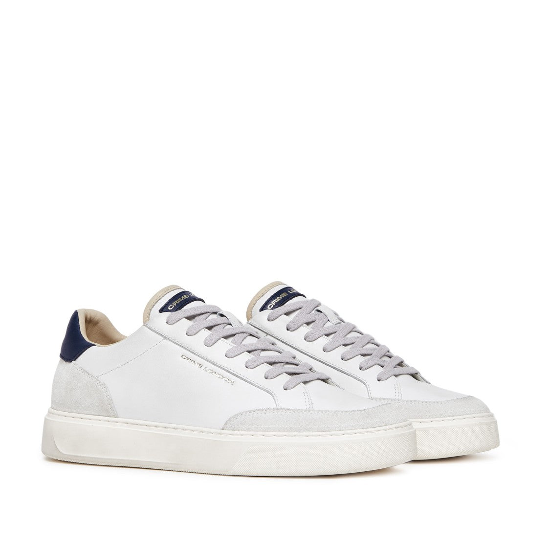 Crime London Eclipse Sneakers In Soft White Leather