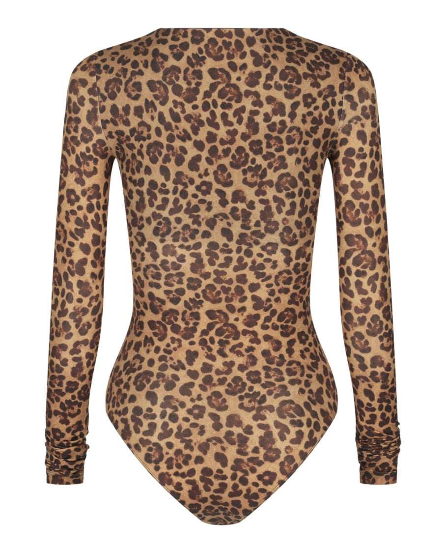 Valentino Animalier-Print Jersey Bodysuit