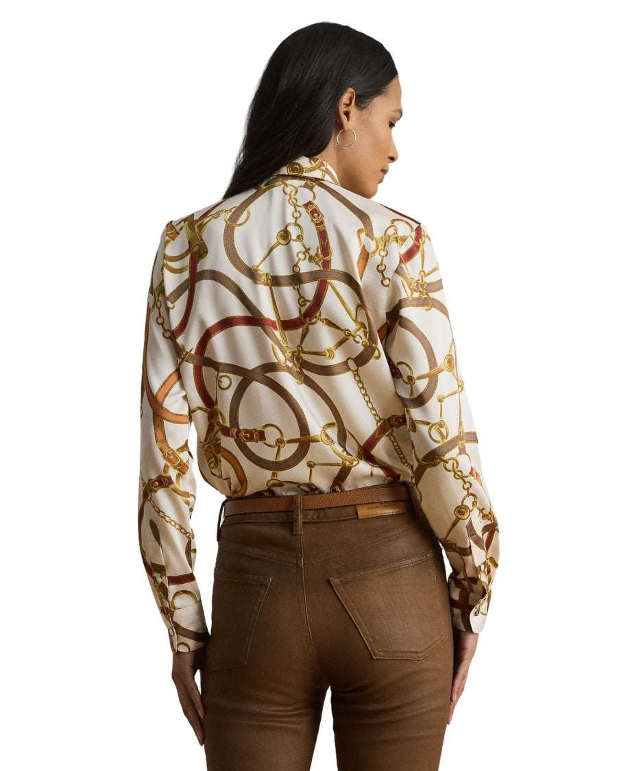 Lauren Ralph Lauren Kristy Tie-Neck Long-Sleeve Button Front Shirt