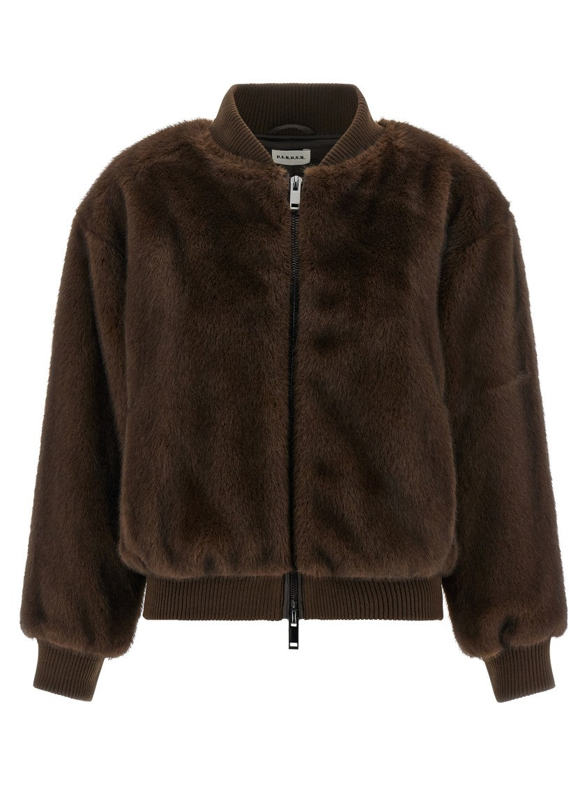 P.A.R.O.S.H. Faux Fur Bomber Jacket