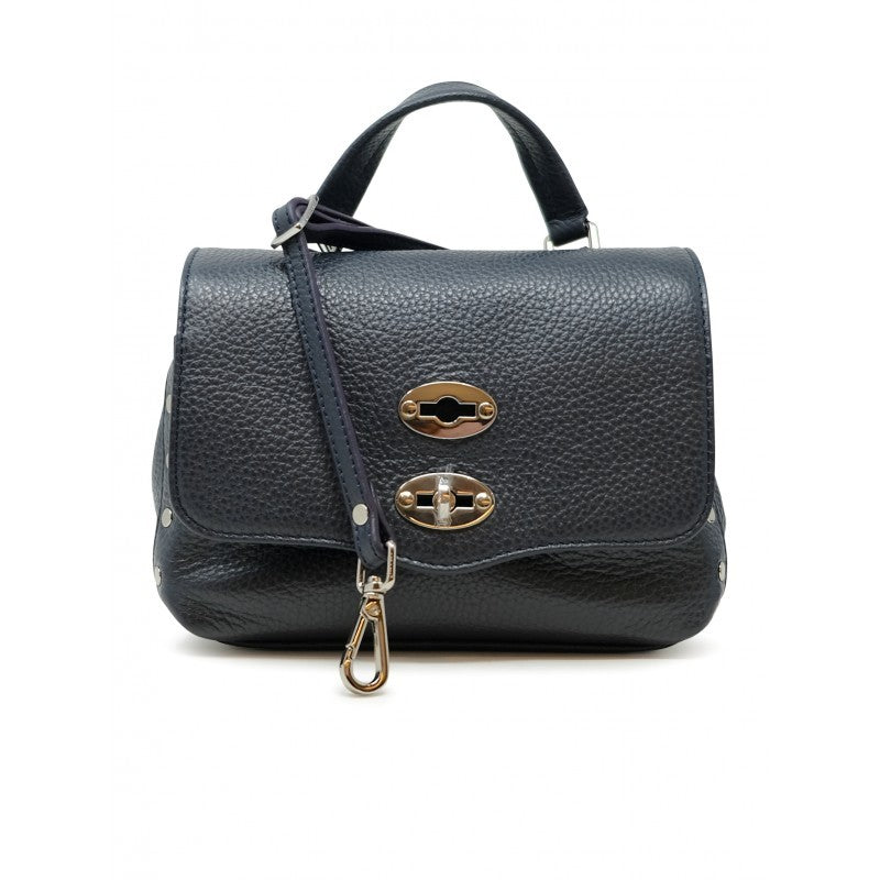 Zanellato Dark Navy Postina Daily Giorno Baby Leather Handbag
