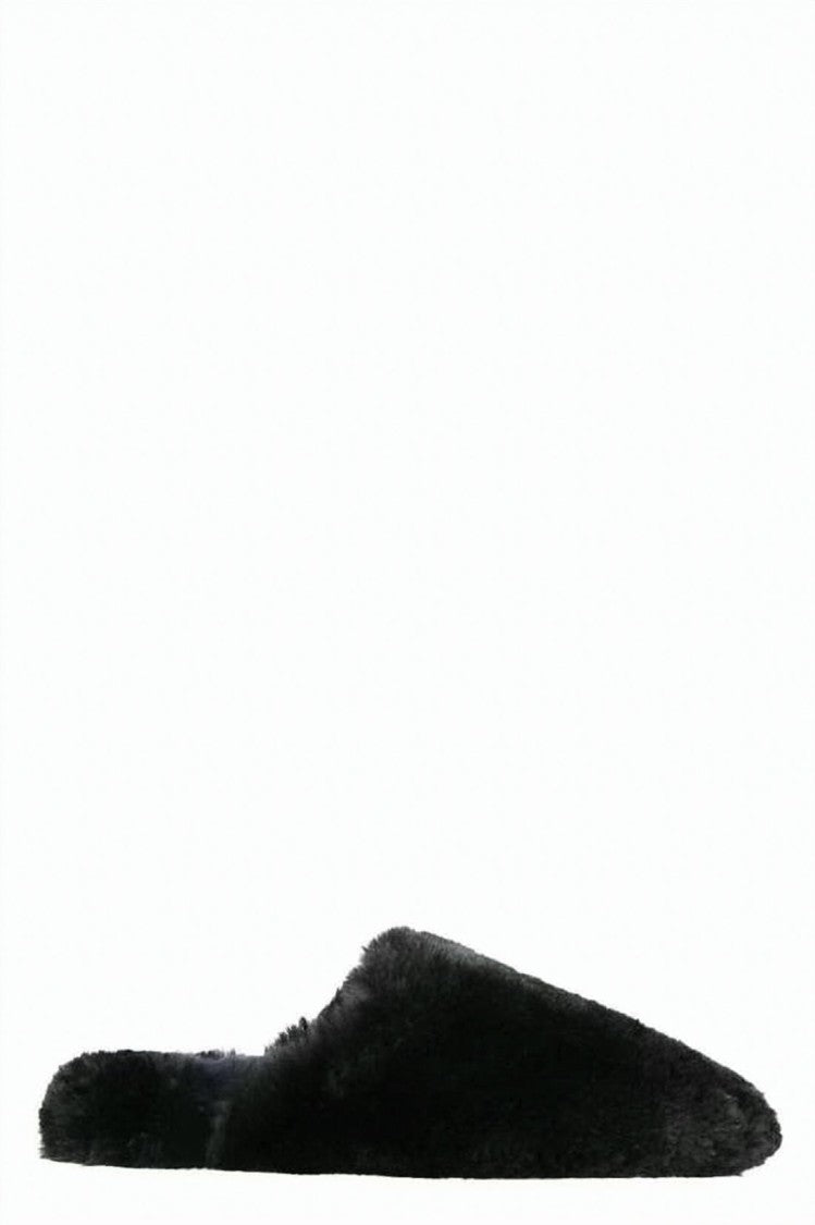 Balenciaga Pointed-Toe Dress Shoes In Plush Faux Fur