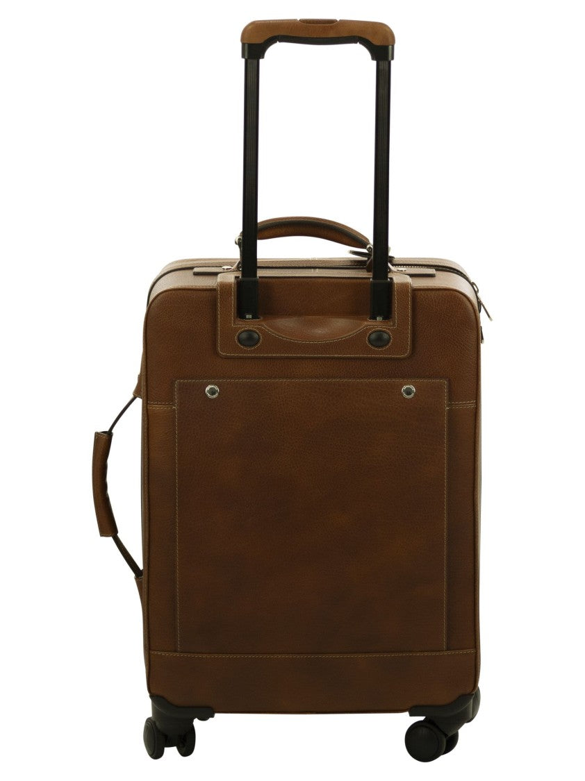 Brunello Cucinelli Grained Calfskin Trolley With Functional Pockets