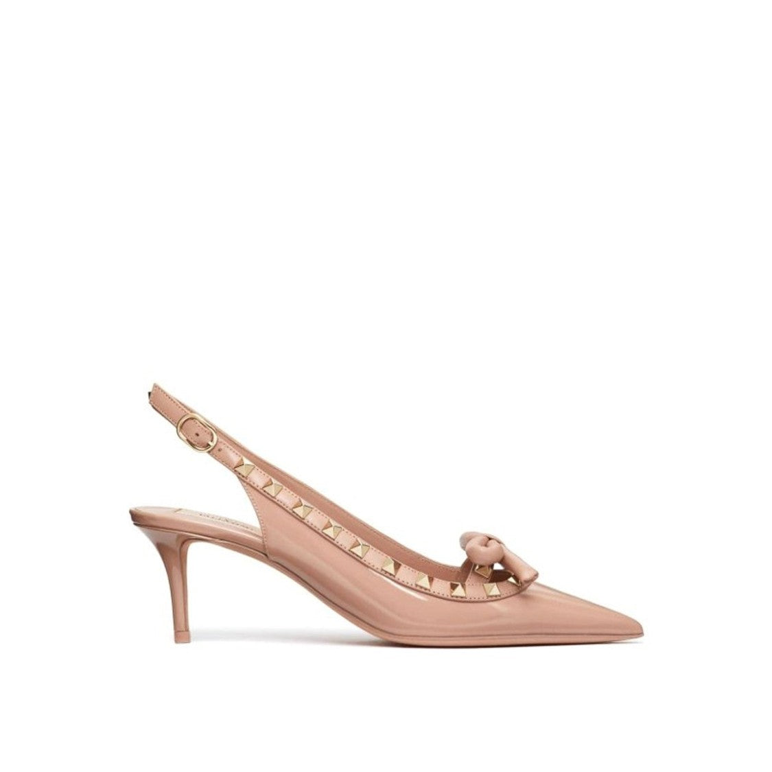 Valentino Garavani Leather Slingback Pumps With Bow Detail