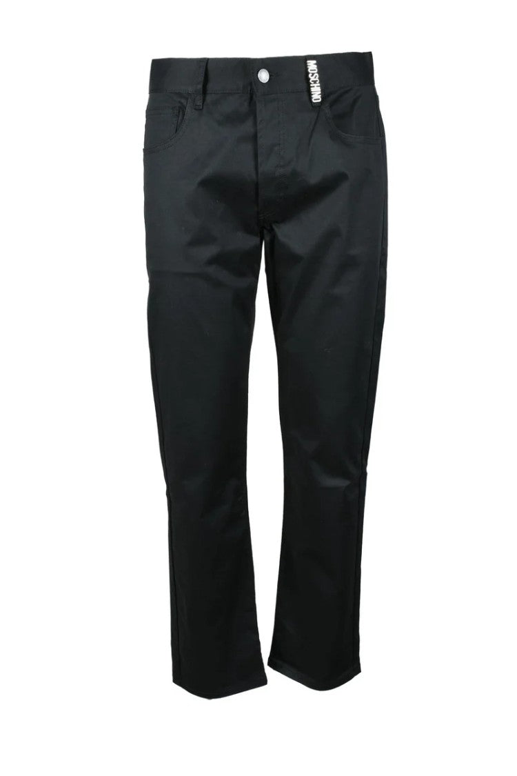 Moschino Couture Cotton Elastane Trousers - Black