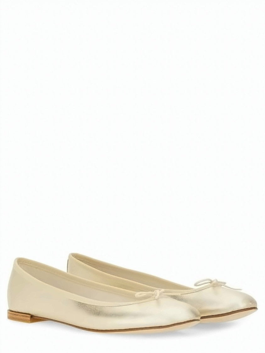 Repetto Gold Calf Leather Ballet Flats
