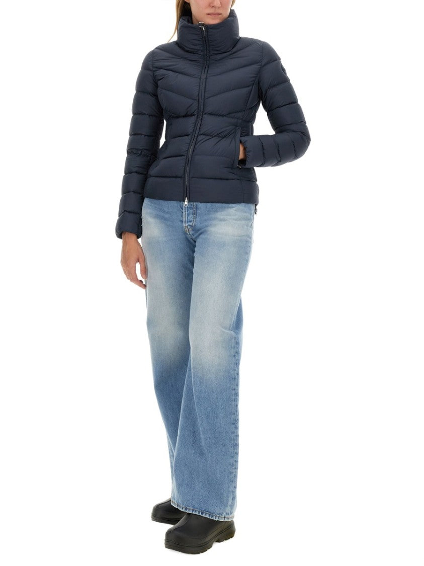 Colmar Originals Fitted Blue Down Jacket With Logo