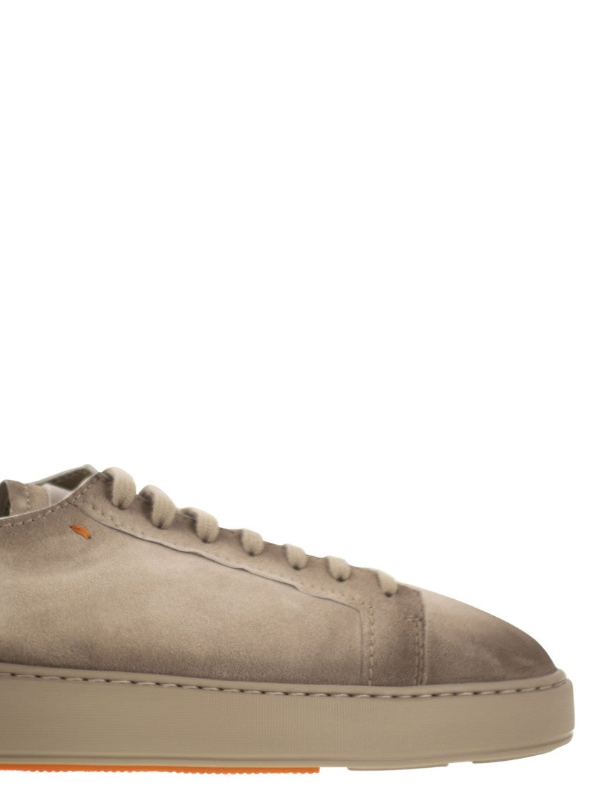 Santoni Suede Sneaker