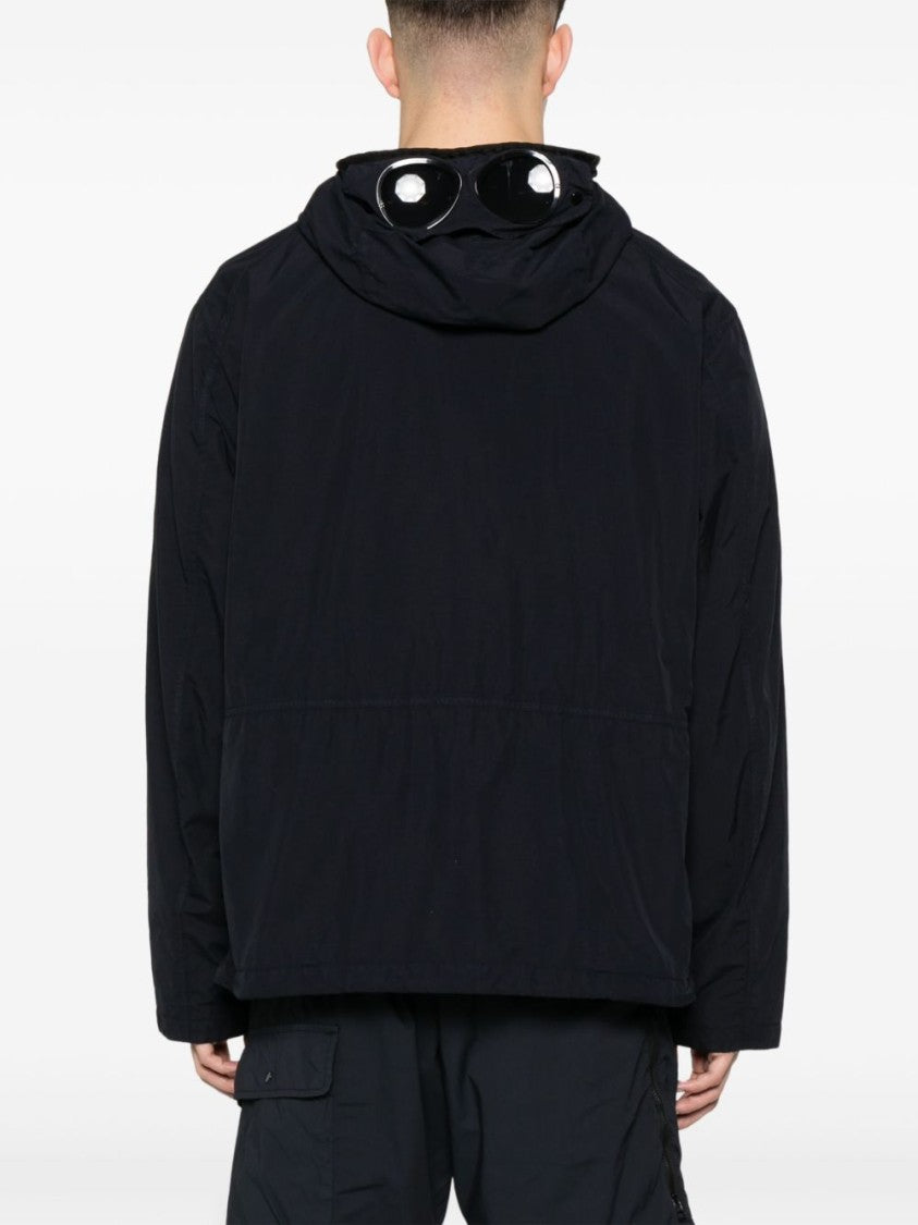 C.P. Company Midnight Blue Nylon Jacket With Google Hood