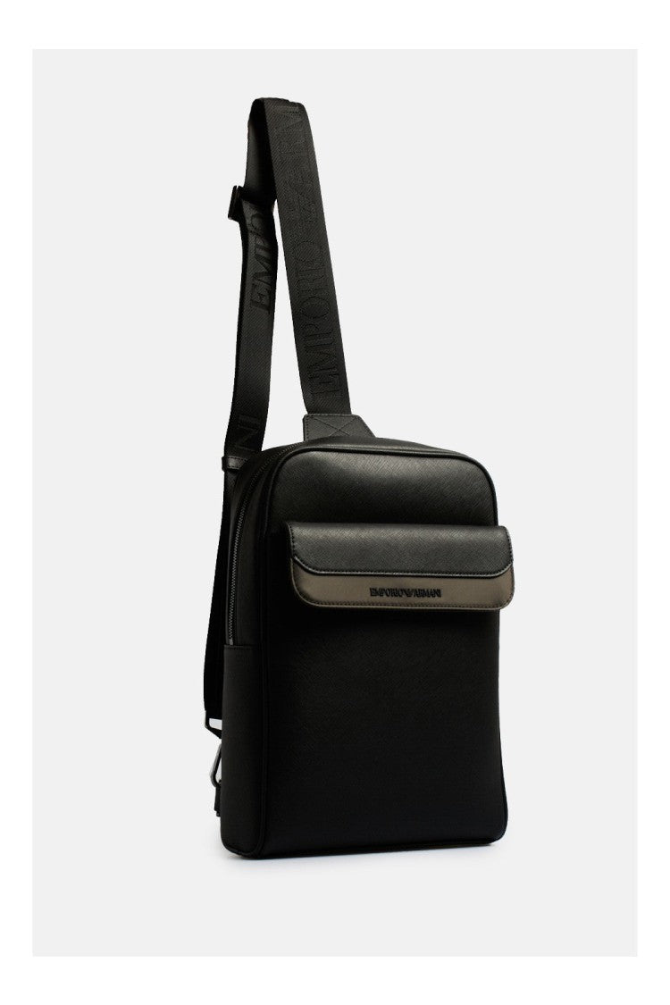 Emporio Armani Black/Green Combination Shoulder Bag