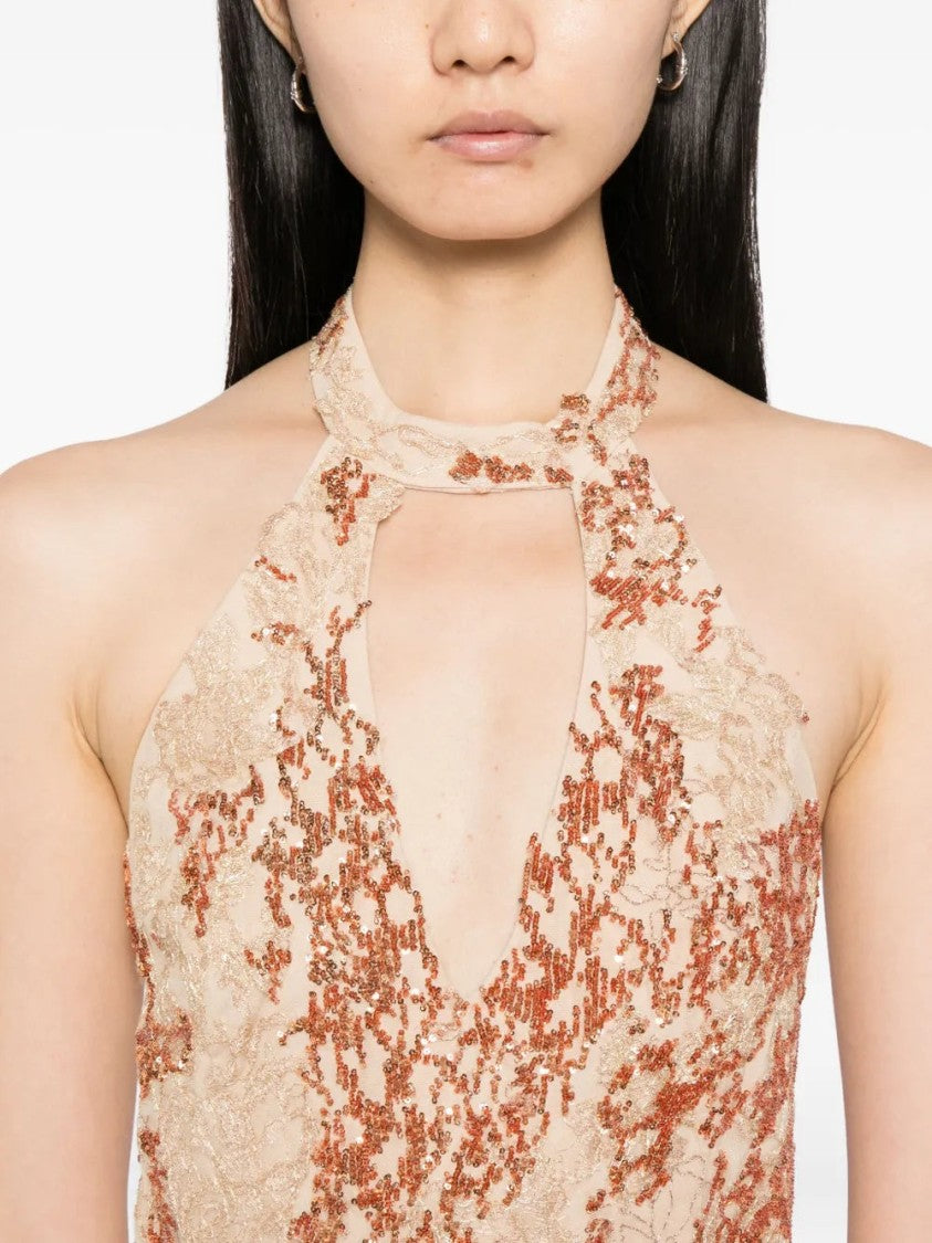 Saiid Kobeisy Embroidered Long Dress