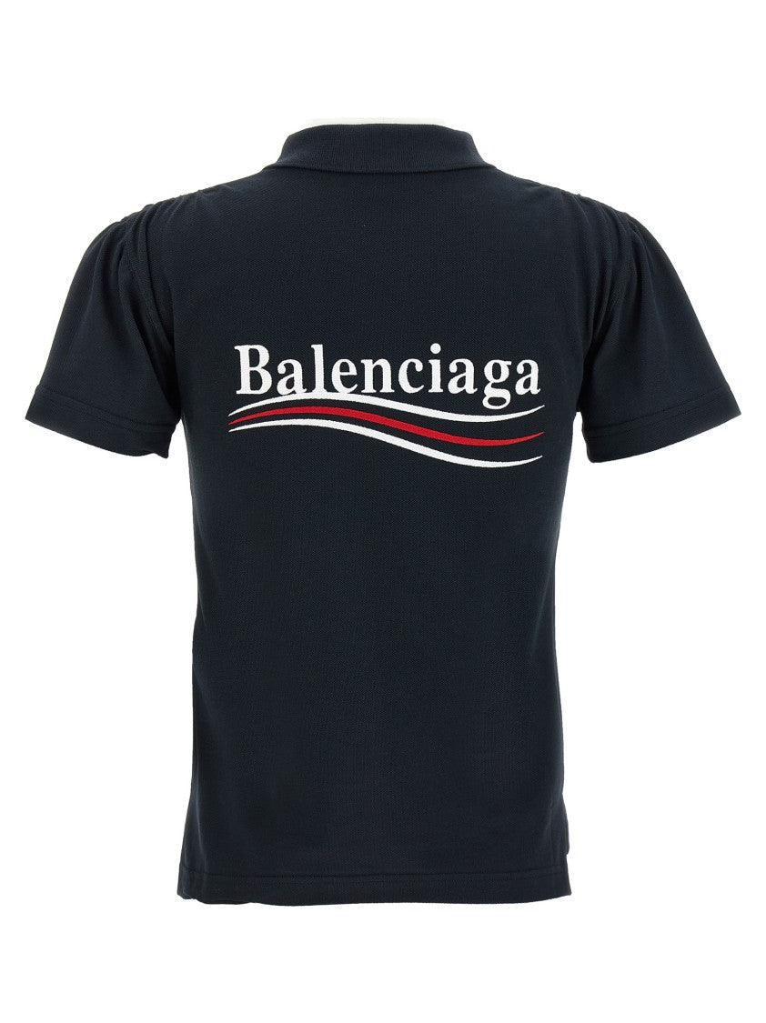 Balenciaga Logo Embroidery Polo Shirt