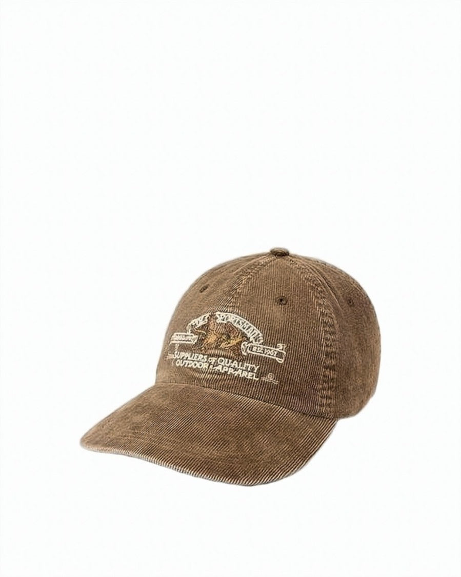 Polo Ralph Lauren Corduroy Cap With Structured Crown And Leather Strap