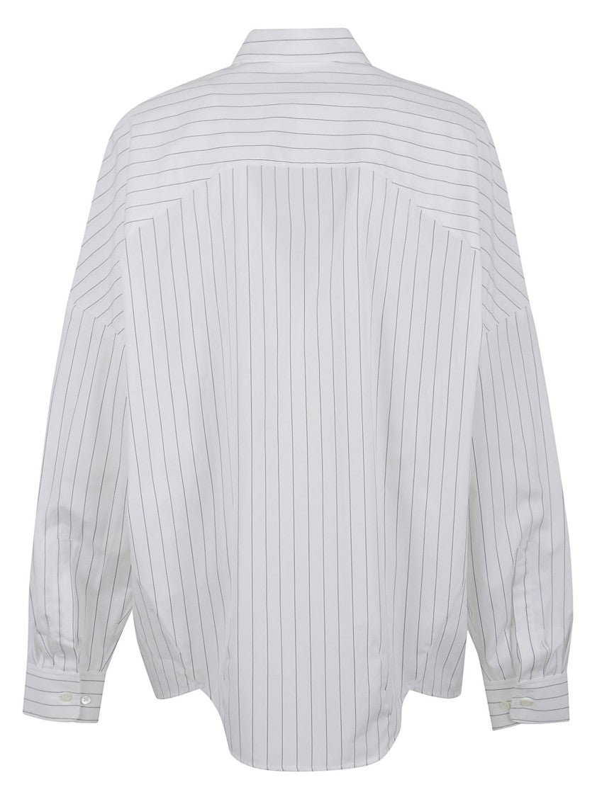 Dries Van Noten Loose-Fitting Blue Cotton Shirt With Classic Collar