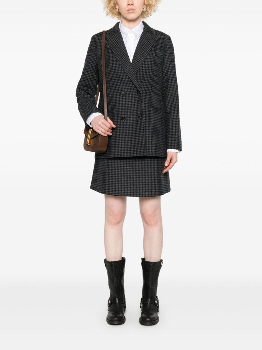 A.P.C. Double-Breasted Anthracite Grey Wool Blazer