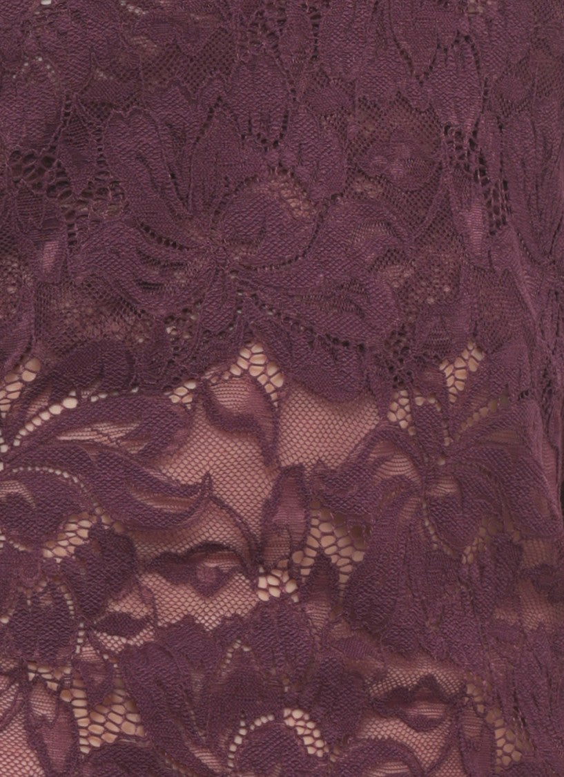 Rabanne Purple Wide Neck Lace Top