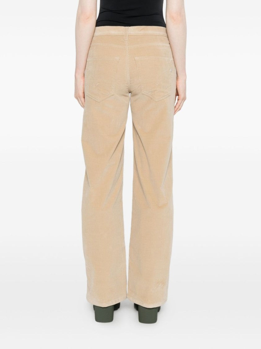 Dondup Beige Jeans With Flared Leg