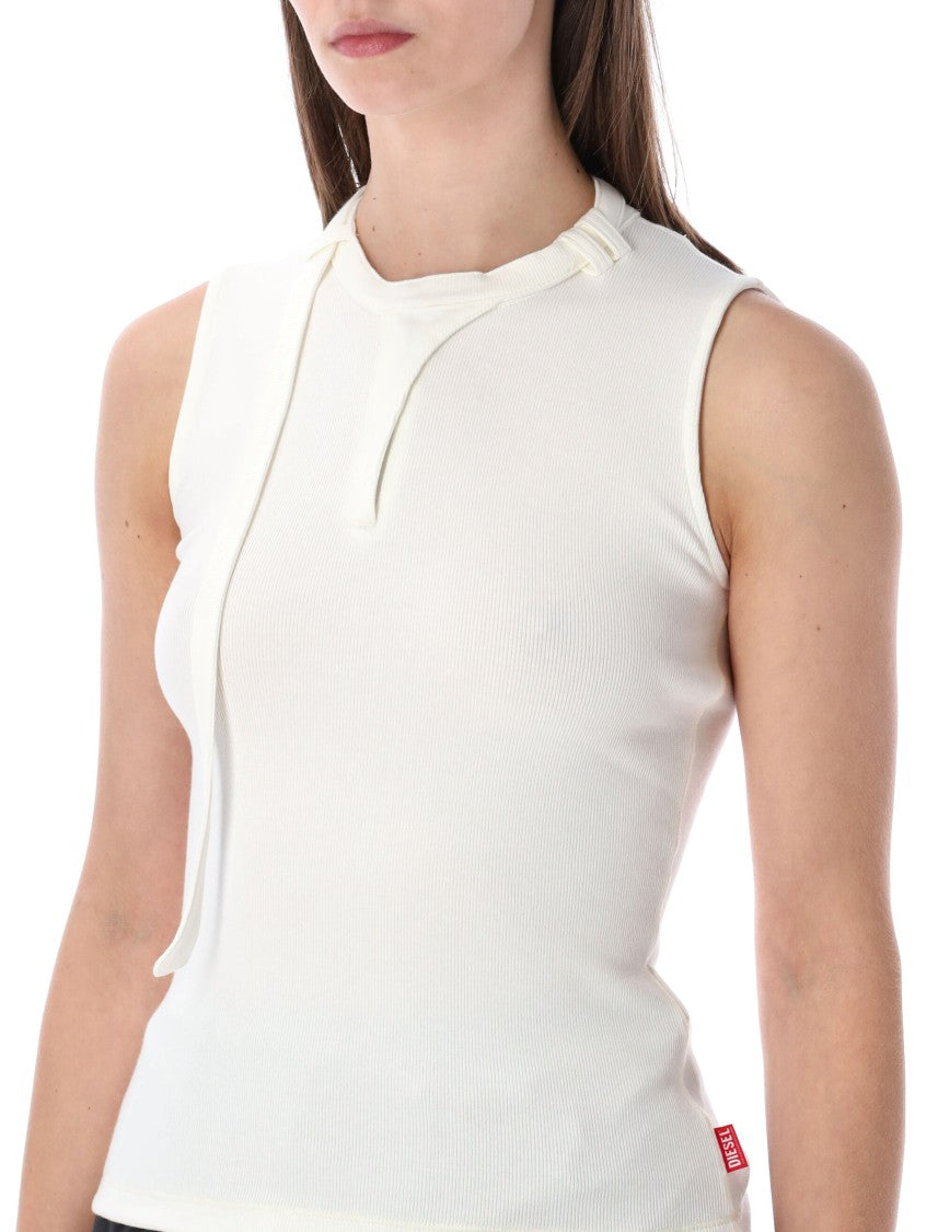 Diesel T-Iara Sleeveless Ribbed Cotton Top
