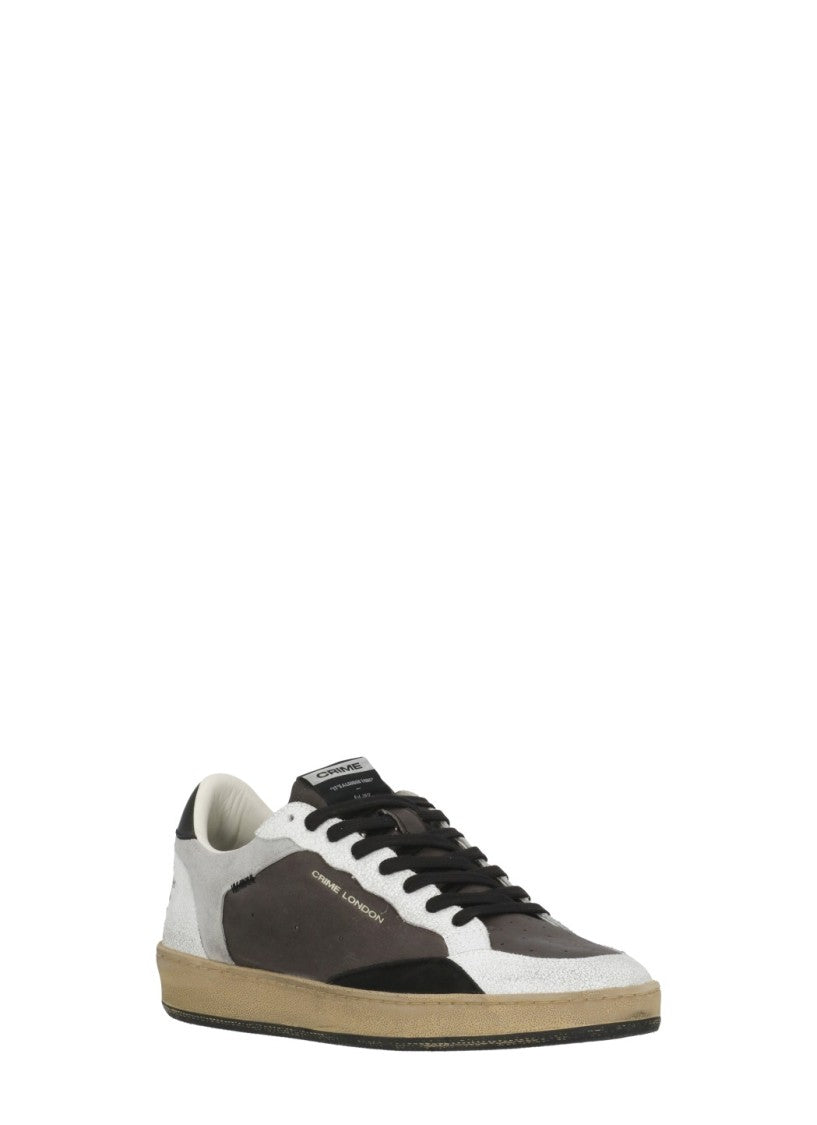 Crime London Multicolor Chelsea Suede Leather Used-Effect Low-Top Sneakers