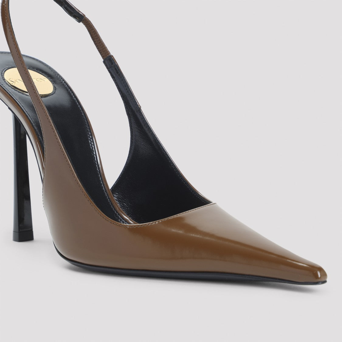 Saint Laurent Vendome Brown Calf Leather Pumps