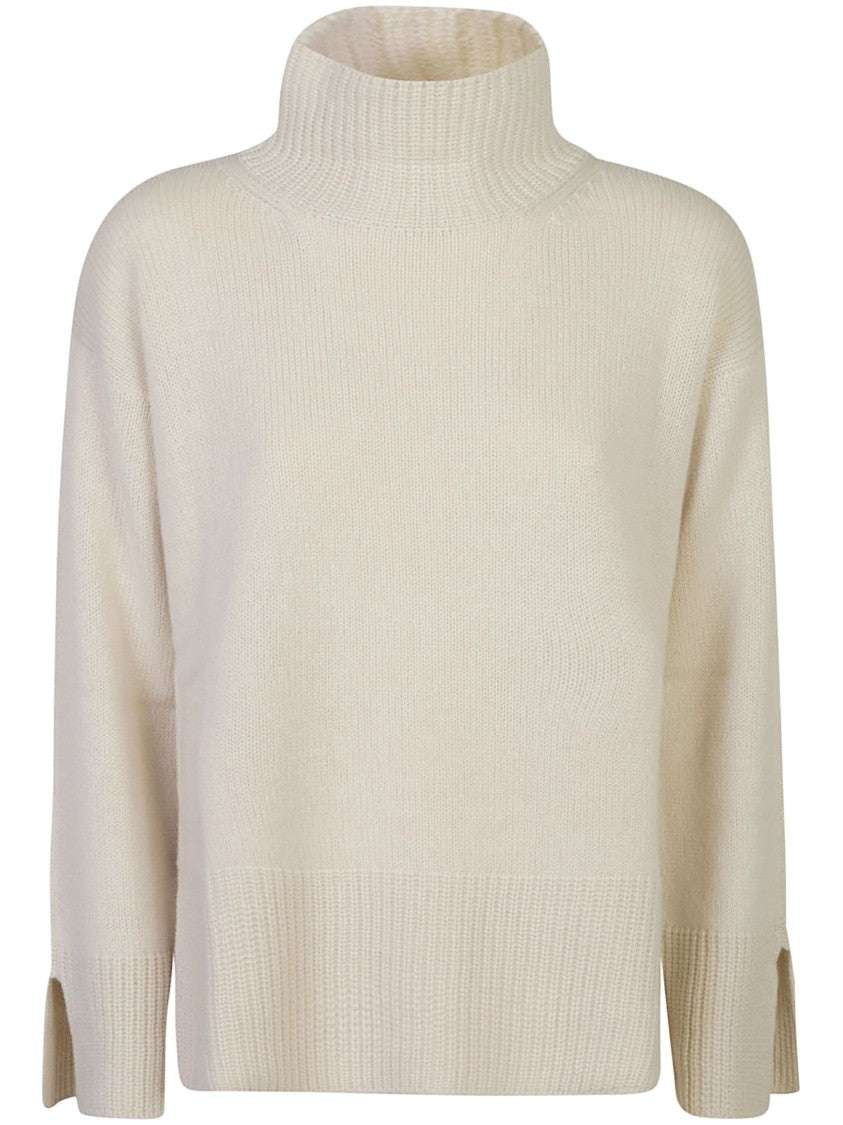 Le Tricot Perugia Neutrals Pullover Relaxed-Fit Wool Turtleneck