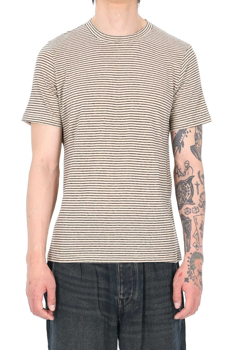 Isabel Marant Leon Light Cotton-Linen Striped T-Shirt