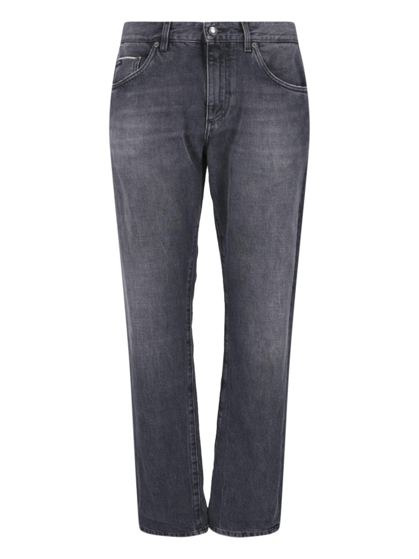 Dolce & Gabbana Black Slim-Fit Cotton Jeans