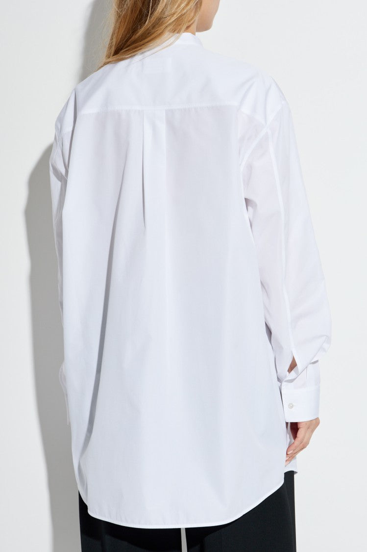 Jil Sander Long Sleeve White Cotton Shirt