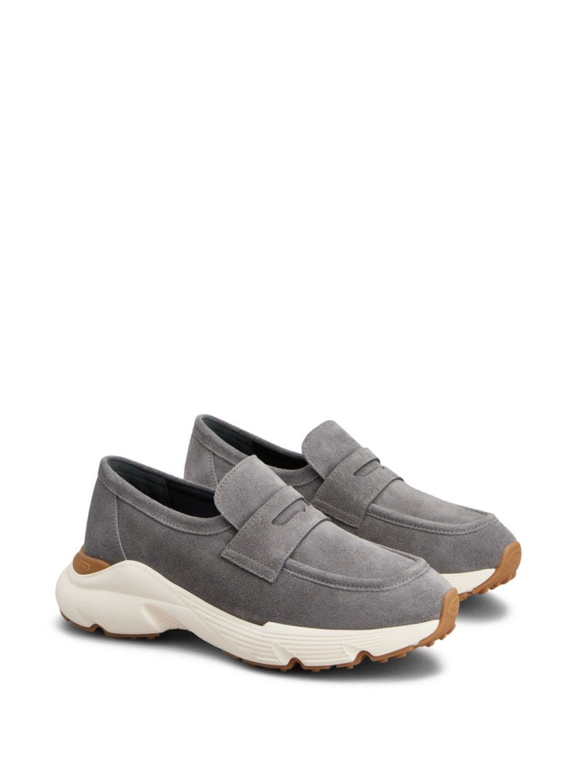 Tod's Slip-On Grey Calf Suede Sneakers