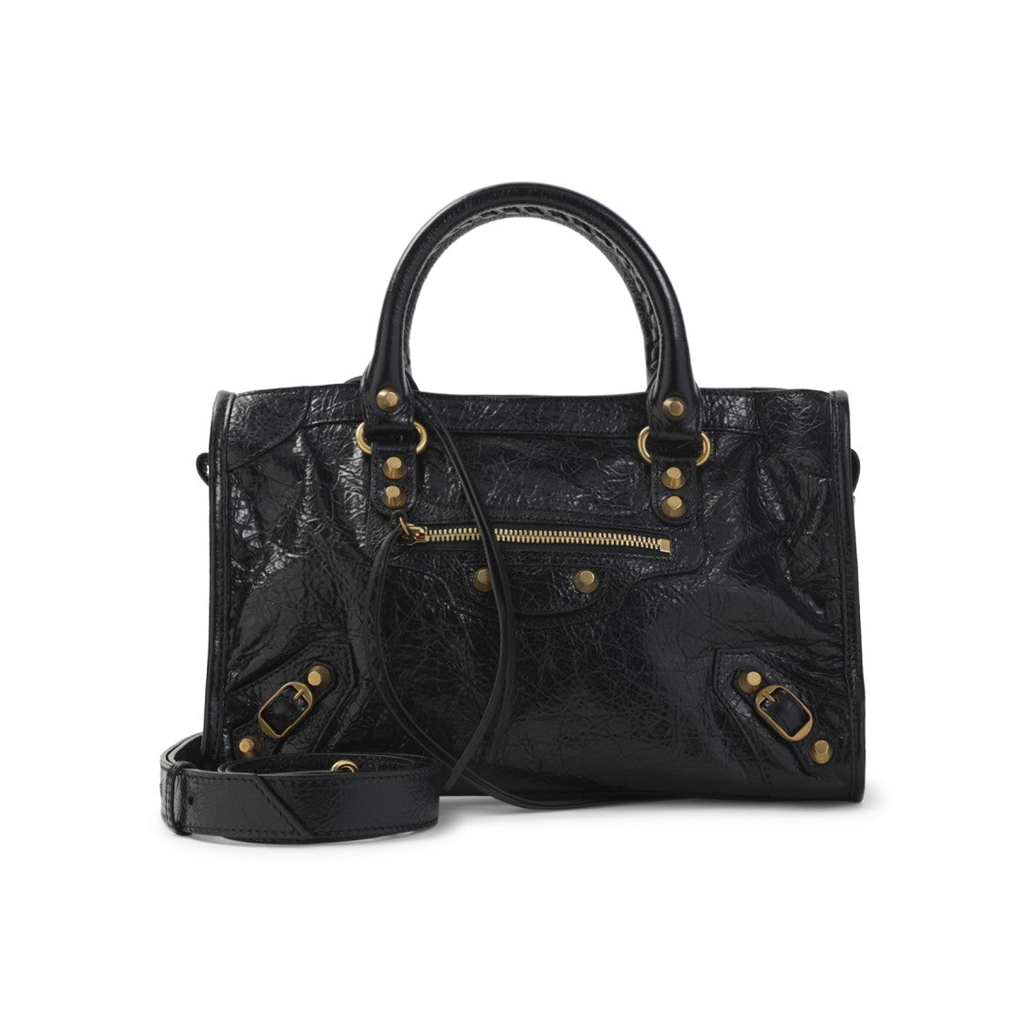 Balenciaga Textured Lamb Leather Shoulder Bag