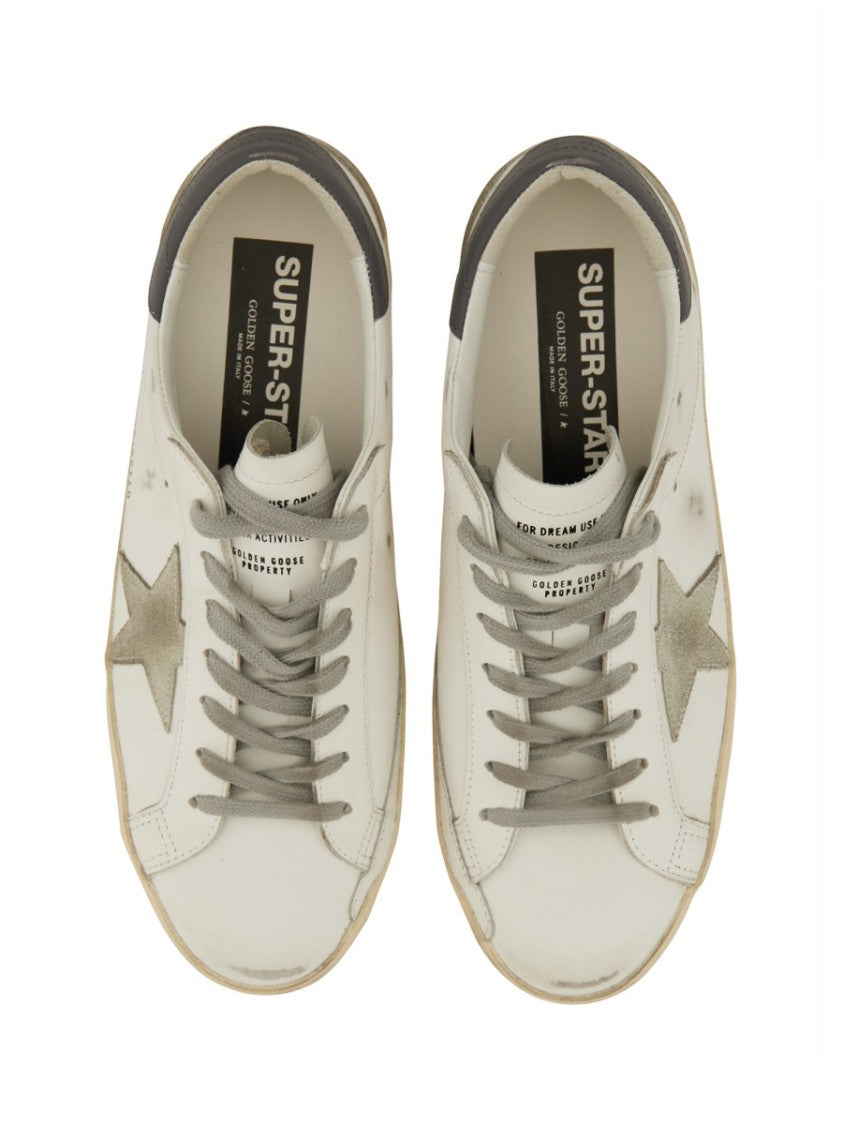 Golden Goose Super Star Vintage-Inspired Star Leather Sneakers