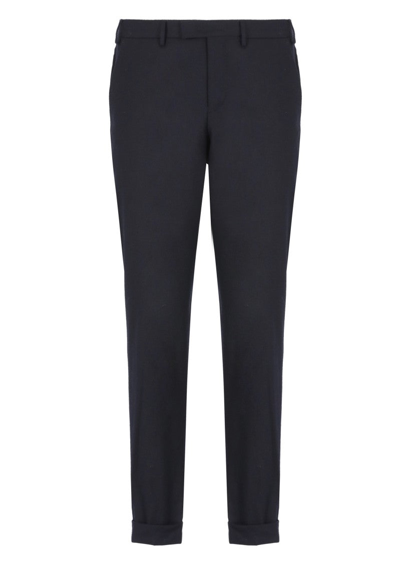 Pt Torino Blue Pt Torino Virgin Wool Trousers