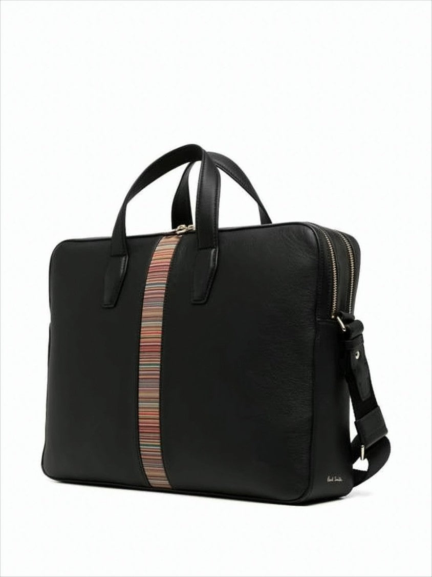 Paul Smith Rectangular Crossbody Bag With Multicolored Stripe