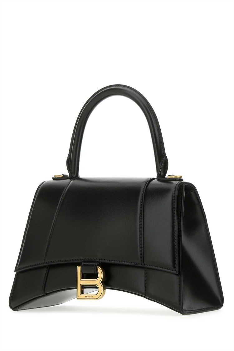 Balenciaga Black Leather Small Hourglass Handbag