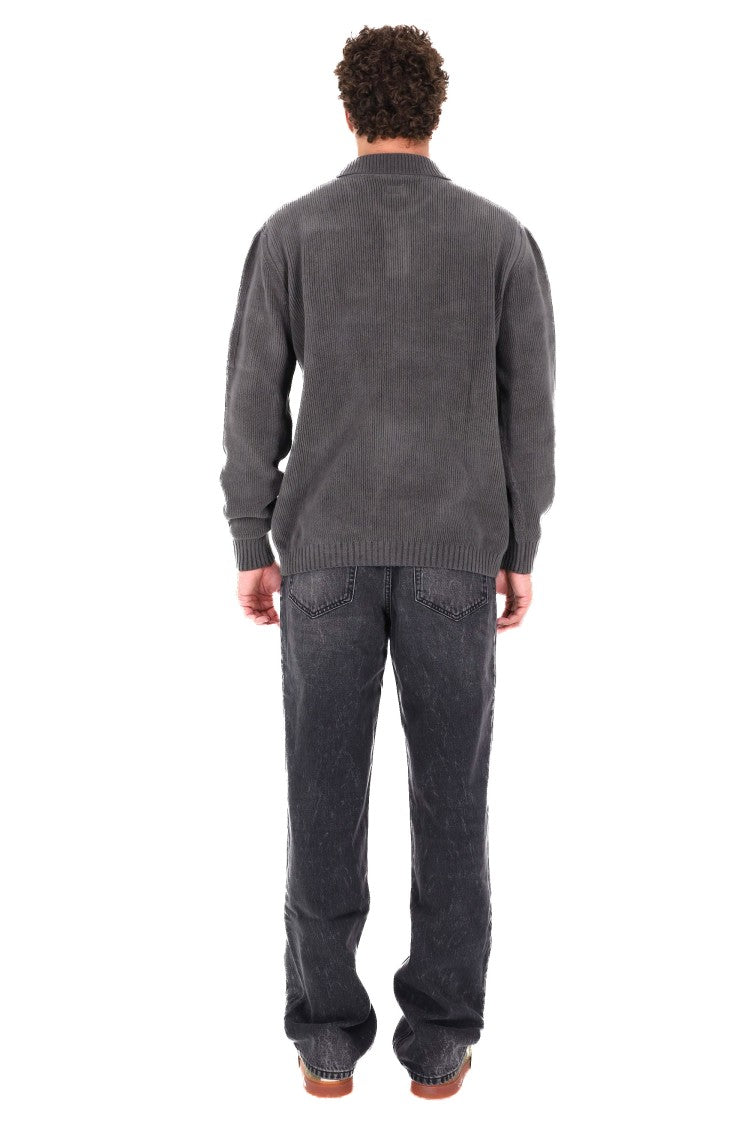 C.P. Company Velour Cotton Polo-Sweatshirt