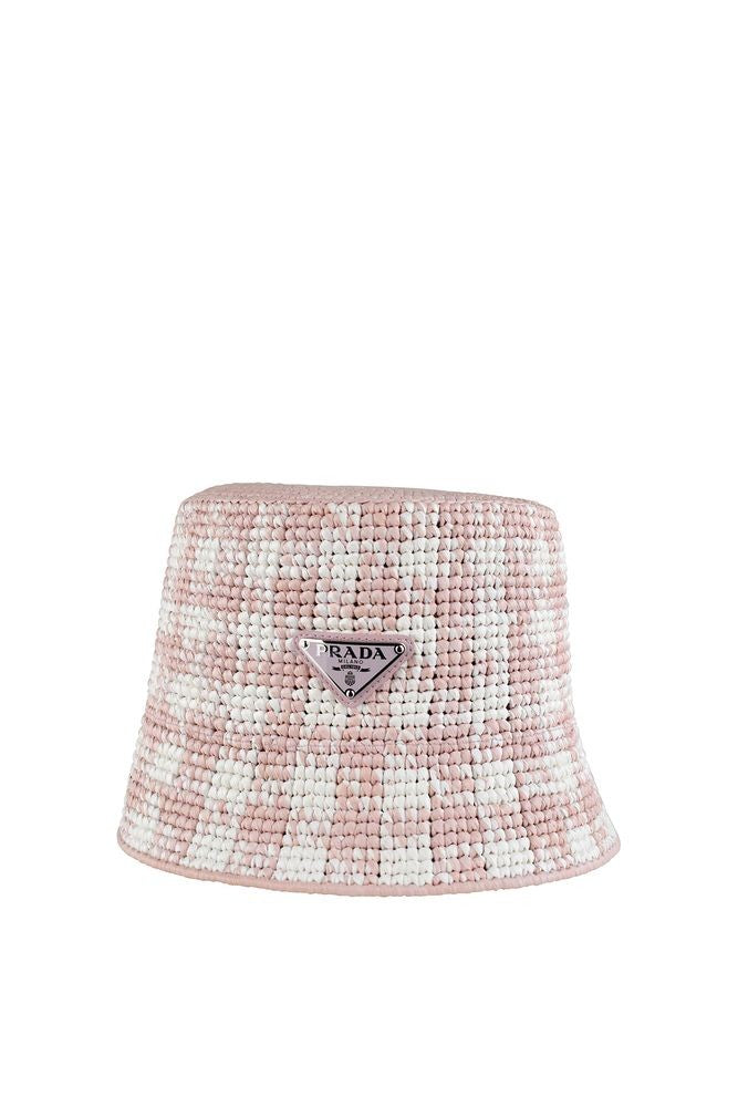 Prada Checkered Pink Bob Hat