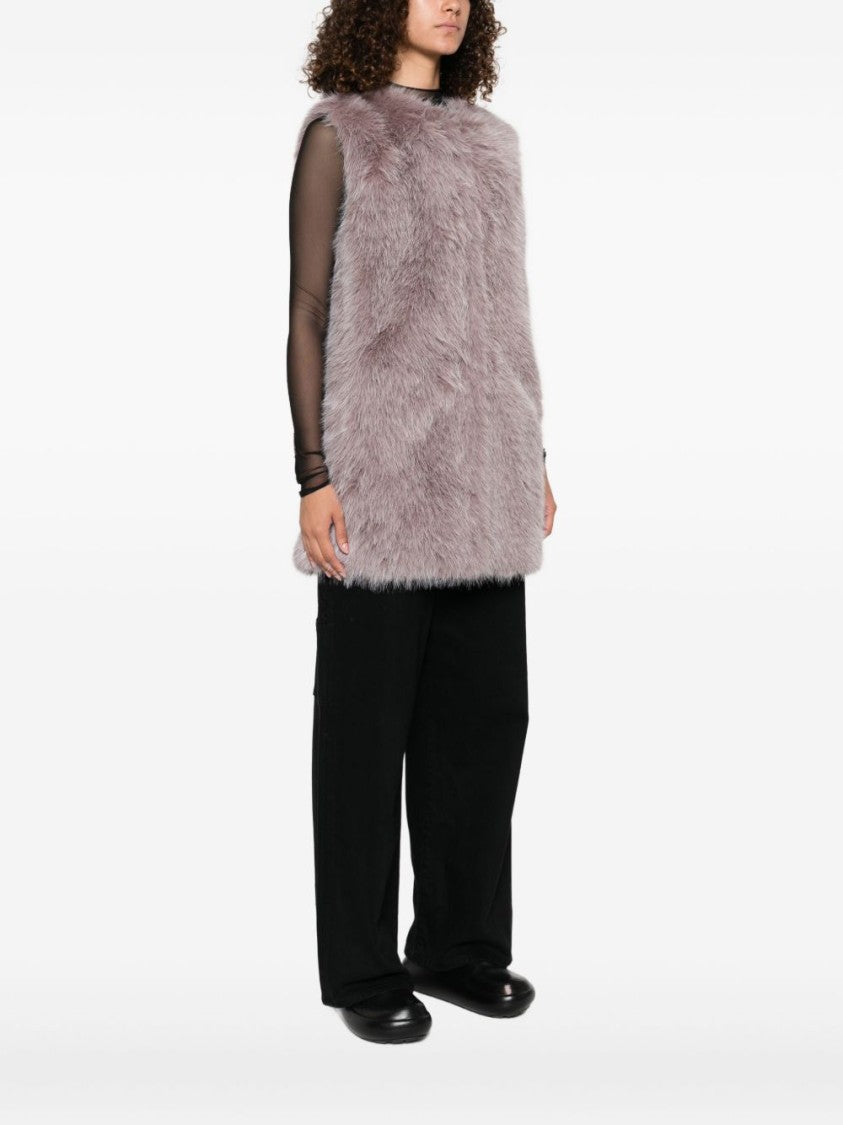 Herno Sleeveless Faux Fur Tortora Jacket