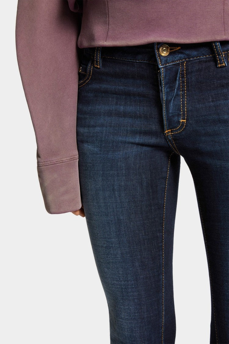Dsquared2 Blue Cotton-Polyester Skinny Jeans