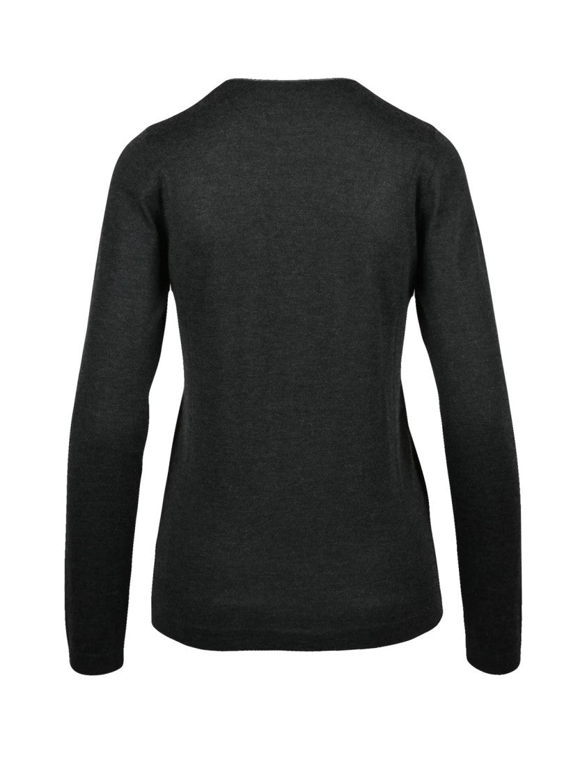 Brunello Cucinelli V-Neck Under Jacket Sweater With Cashmere And Silk Blend