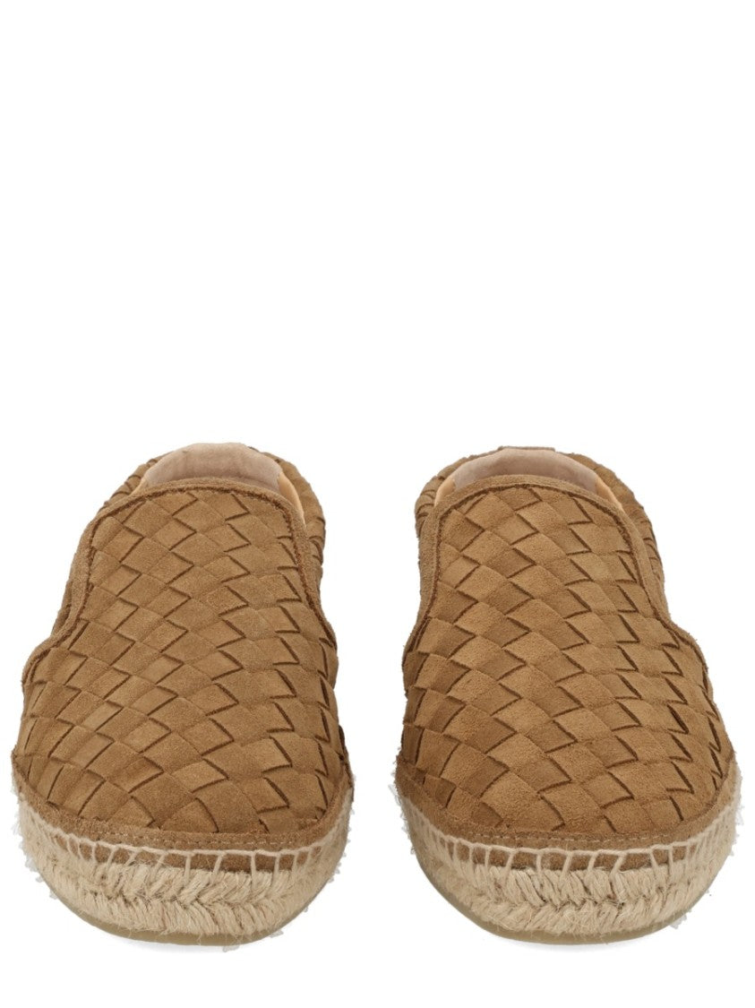 Castaner Brown Java Woven Leather Espadrilles