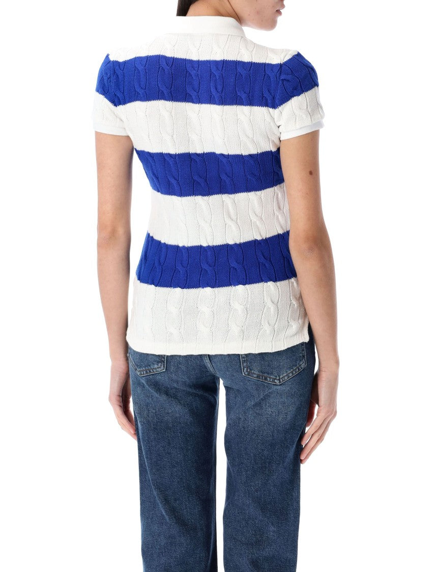 Polo Ralph Lauren Cable Knit Striped Polo Shirt